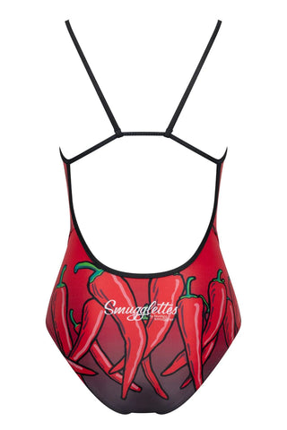 Maillot de bain 1 pièce - Thin Strap Racer in Gary Hunt's Red Hunt