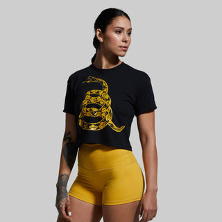 BORN PRIMITIVE - GADSDEN FLAG CROP TEE - Wodabox