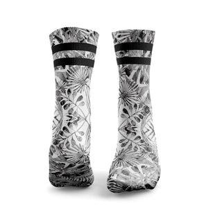 Chaussettes - BOTANICAL TWIST BLACK & WHITE - Wodabox