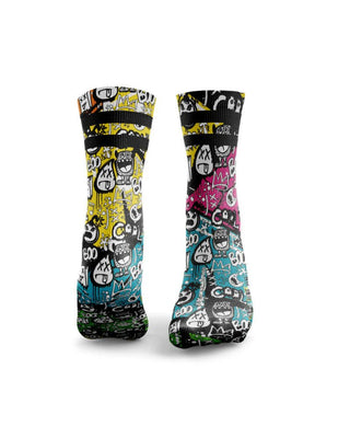 Chaussettes - Graffiti monster 2 stripes - Wodabox