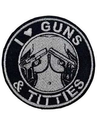 Patch pvc - I Love Guns And Titties